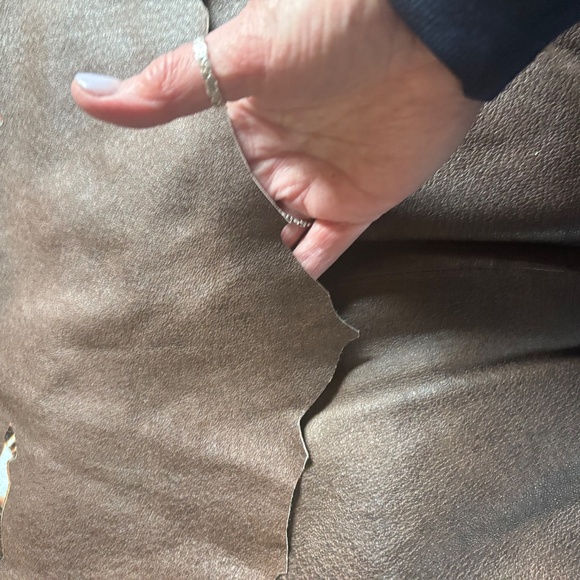 VINTAGE SCULLY BOMBER LEATHER JACKET - W ART ON BACK Size 48 - Picture 12 of 15